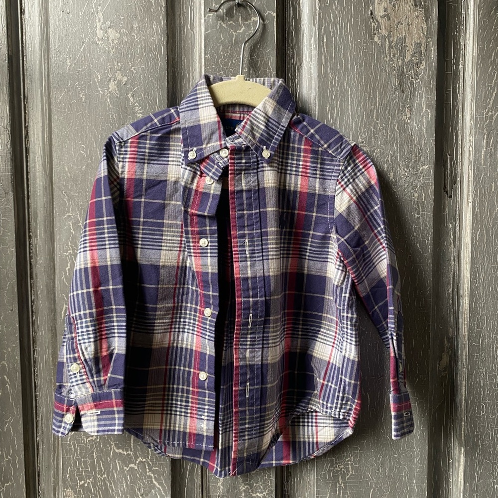 Ralph Lauren Kids Plaid Shirt - Blue, Red, White